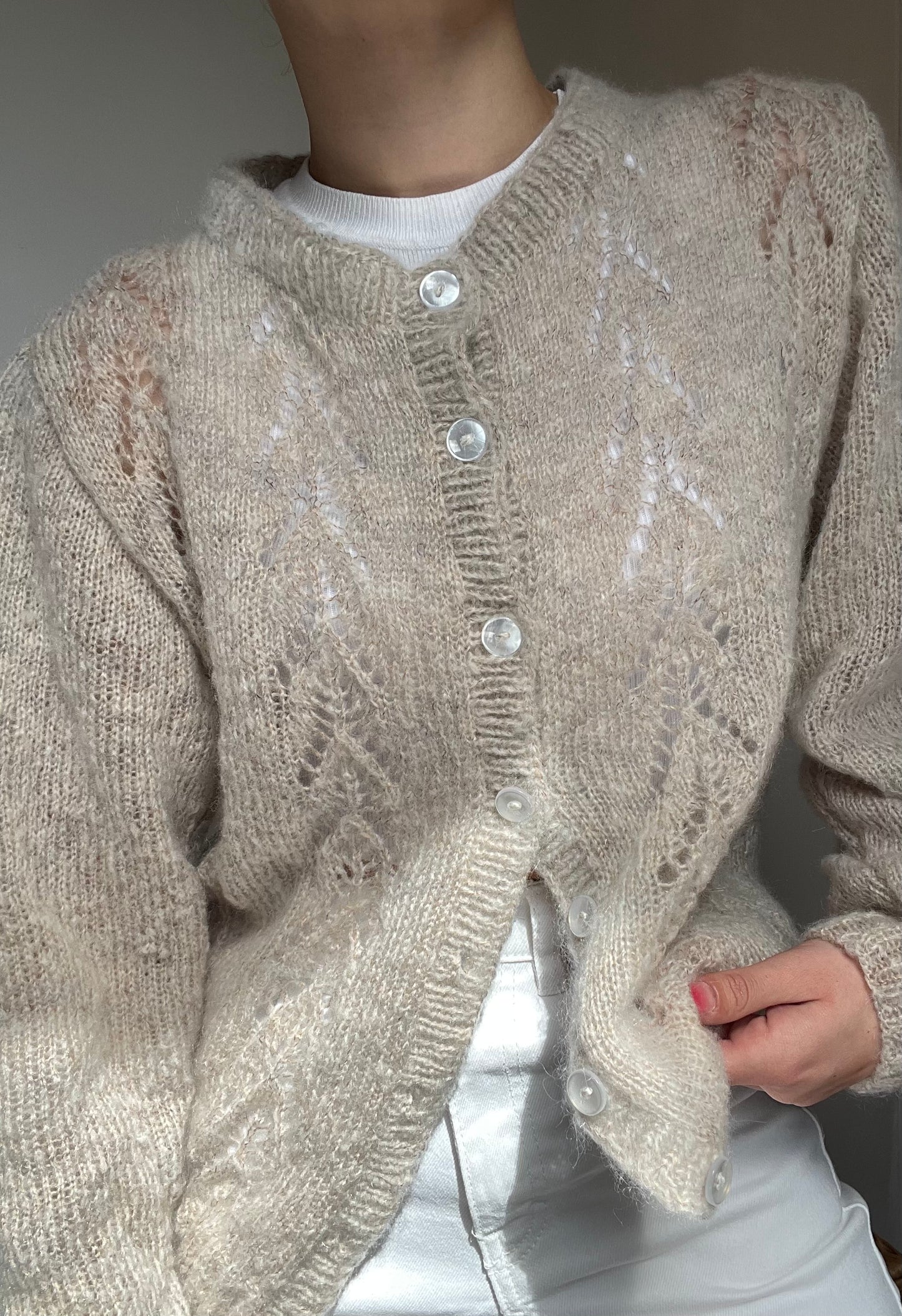 Lolita, le cardigan ajouré aspect mohair