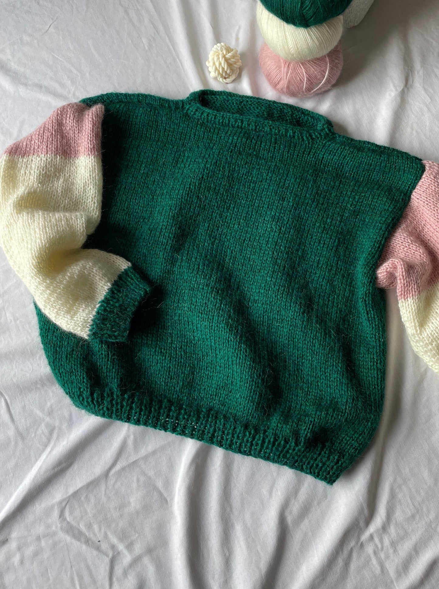 Amandine, le pull en mohair💚