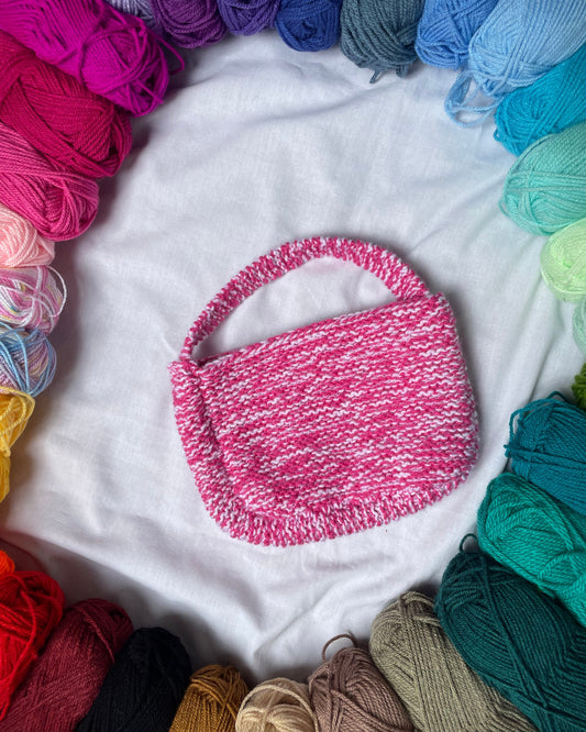 Le sac à main chiné en tricot