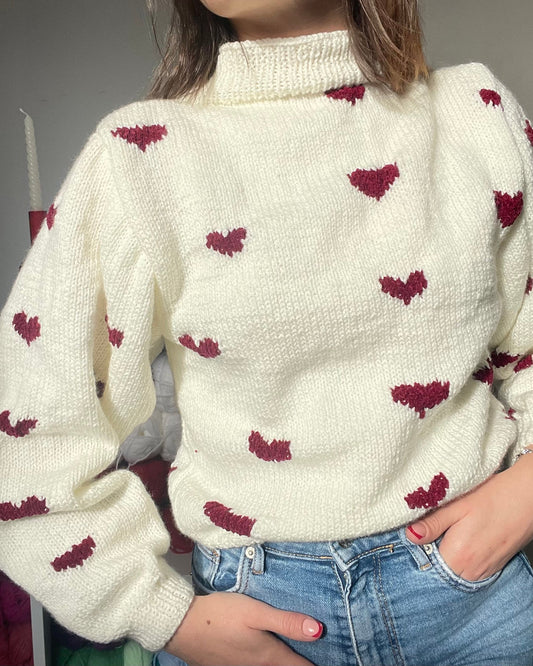 Valentine, pull petit cœur